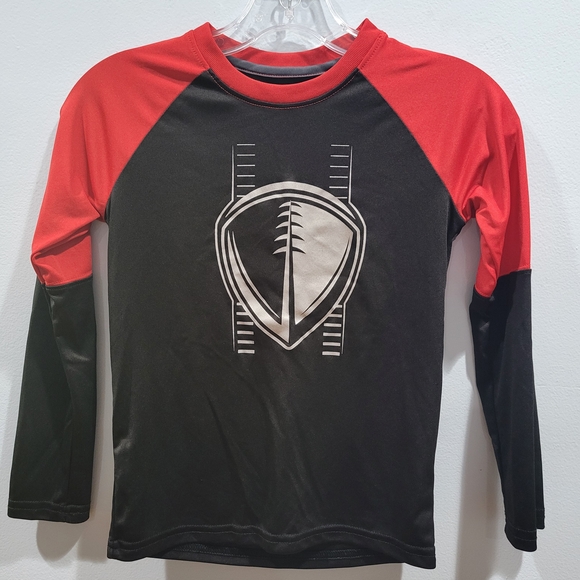Athletic Works Red and Black Graphic Long Sleeve Tee - Picture 1 of 4